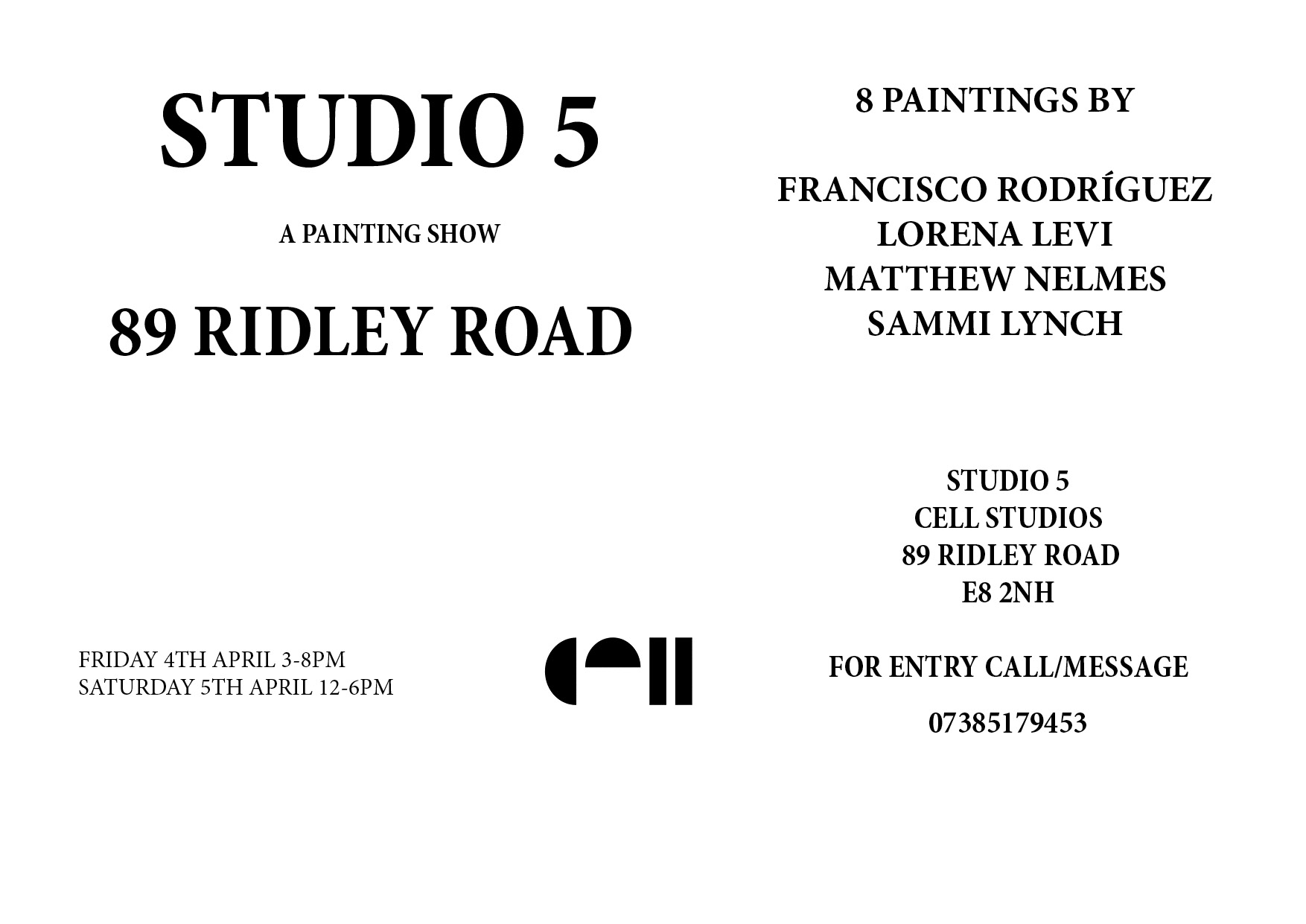 Studio 5 | Cell Project Space