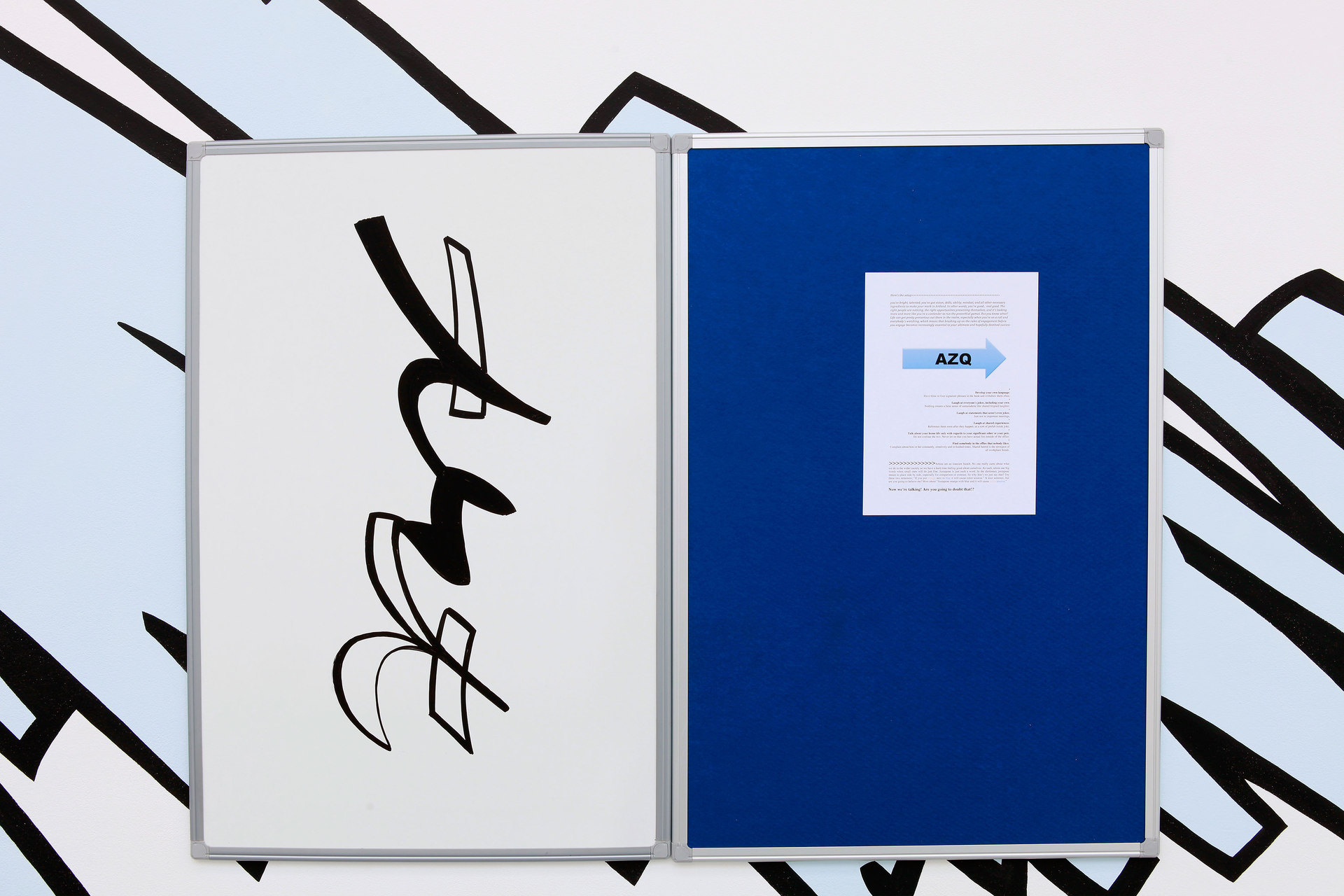 Alistair Frost, Okay, you´re a visionary, I´m a visionary, everybody here is a visionary...but what do you do for a living?, 2013, mixed media, dimensions variable, Cell Project Space