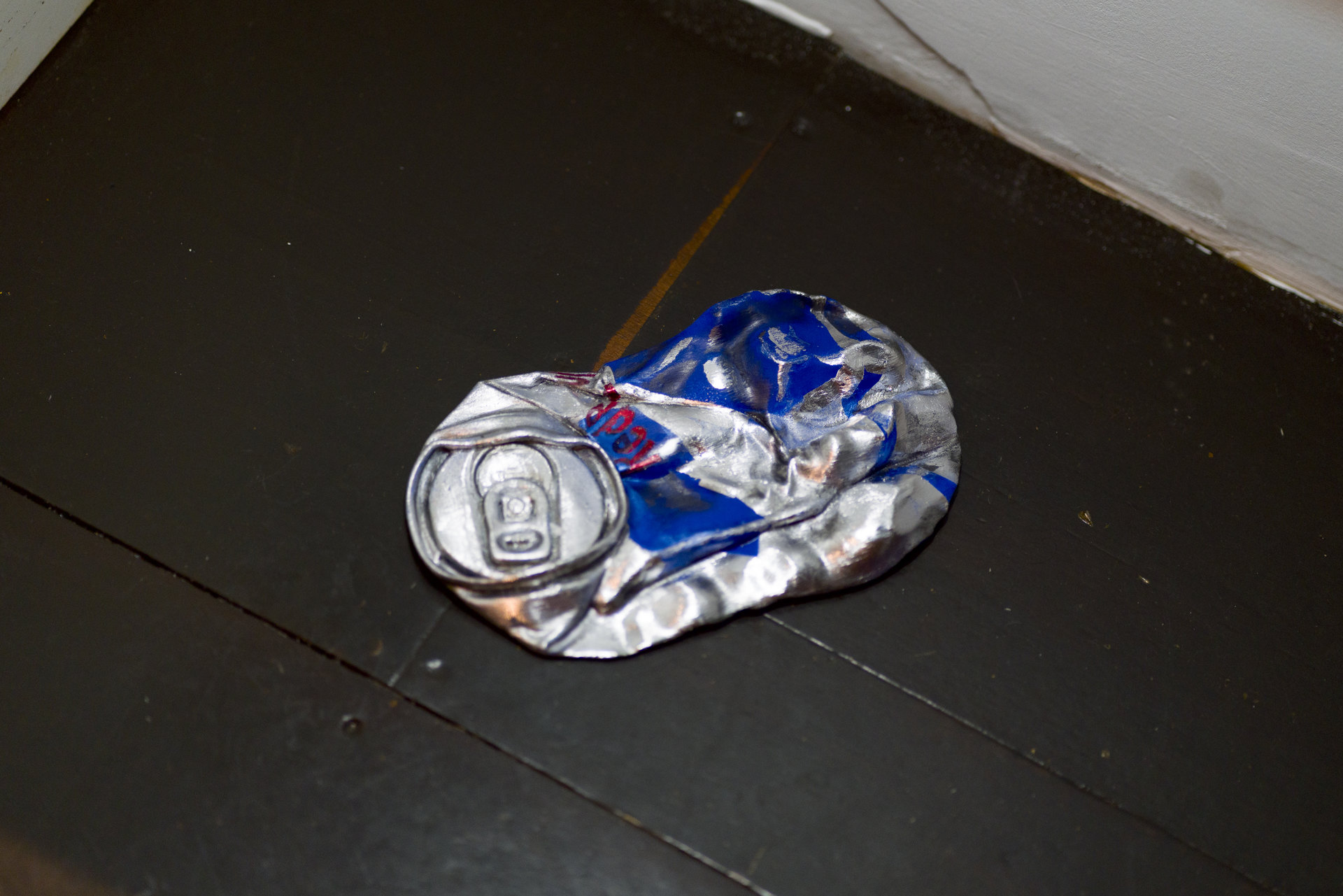 Elizabeth Wright, Under Desk Can, 2026, 22cm x 74cm,Teatro Grottesco presents Elizabeth Wright at Cell Project Space, 2026