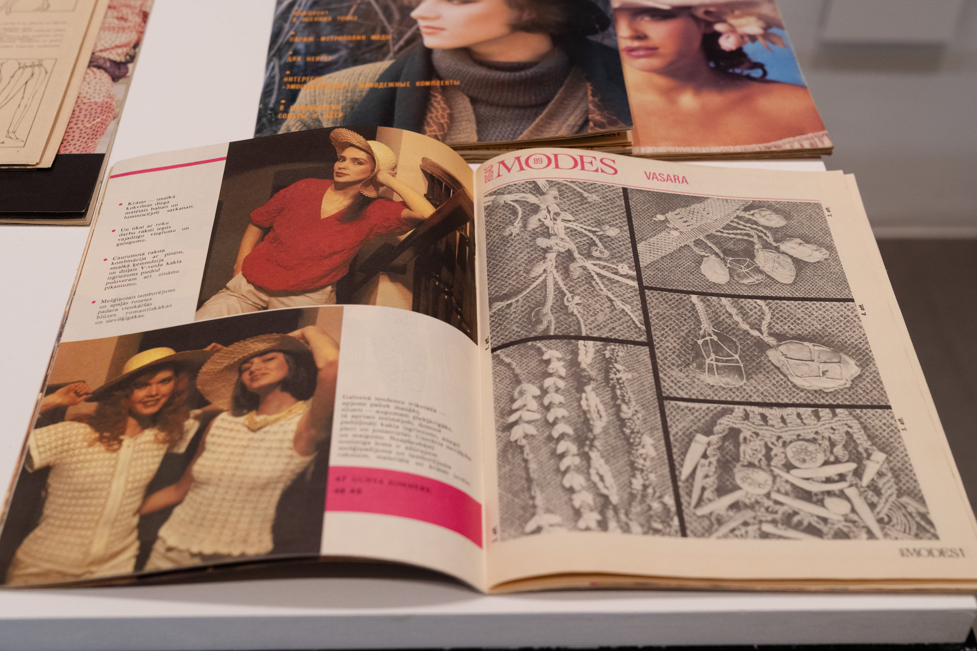 Detail, Rigas Modes Magazine, 1980-1990 display Untamed Fashion Assemblies archive courtesy Bruno Birmanis, Cell Project Space 2025