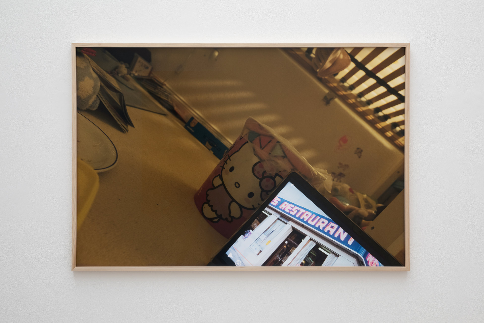 Niklas Taleb, Untitled, 2023, digital C-print mounted on aluminium dibond, artist frame; glass, tulipwood frame