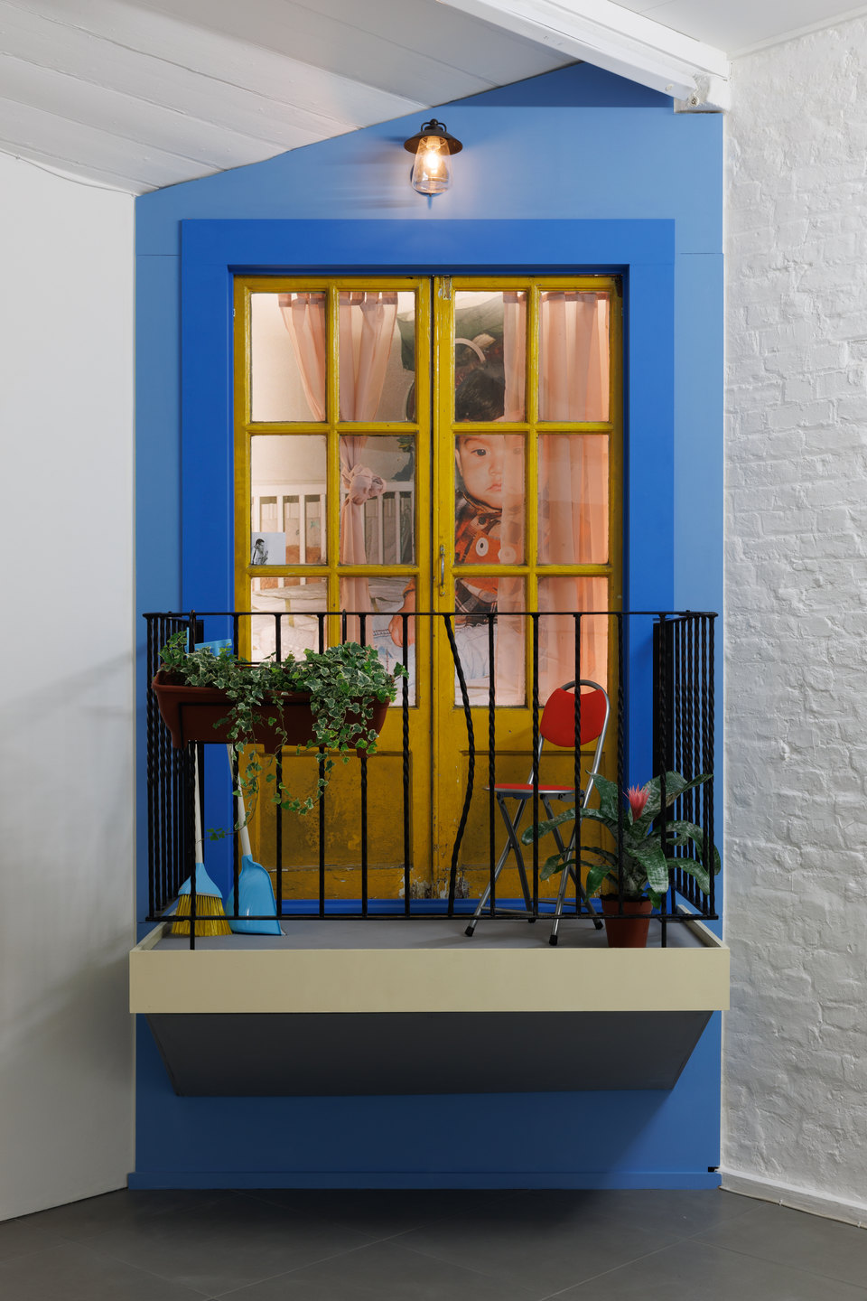 Bryan Giuseppi Rodriguez Cambana, Balcony 1, Installation View, mixed media, 2022