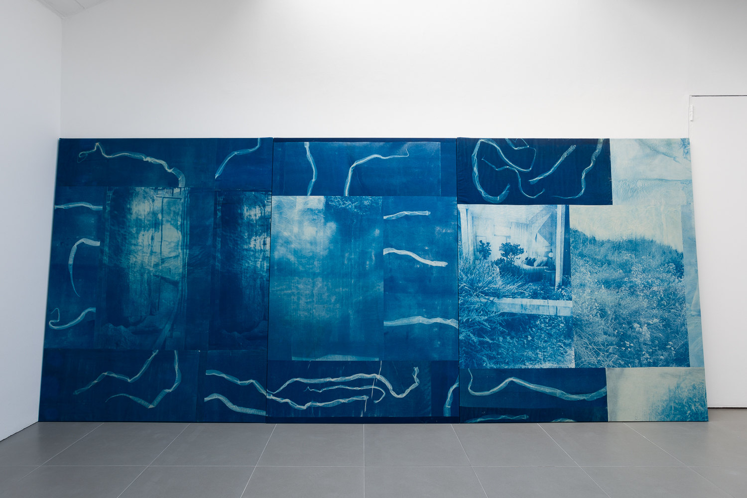 Felix Melia, High Tide, from Stages, 2022, cyanotype prints on cotton
