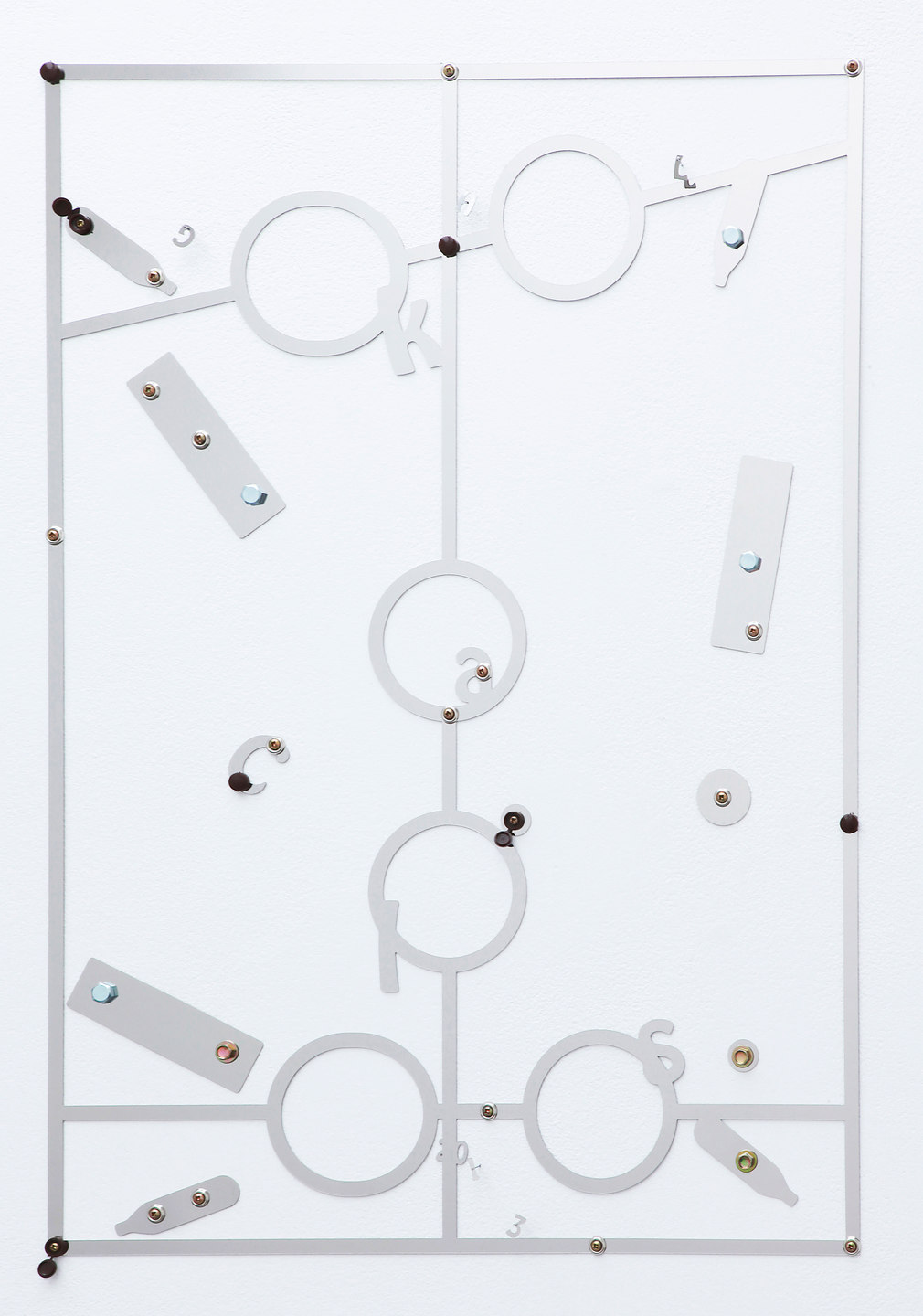 George Henry Longly, Calorie Counter (Weight Watchers), 2013 George Henry Longly, Calorie Counter (Weight Watchers), 2013, mirror polished steel, coach bolts, screws, screw caps, 55 x 80 x 1 cm, Cell Project Space