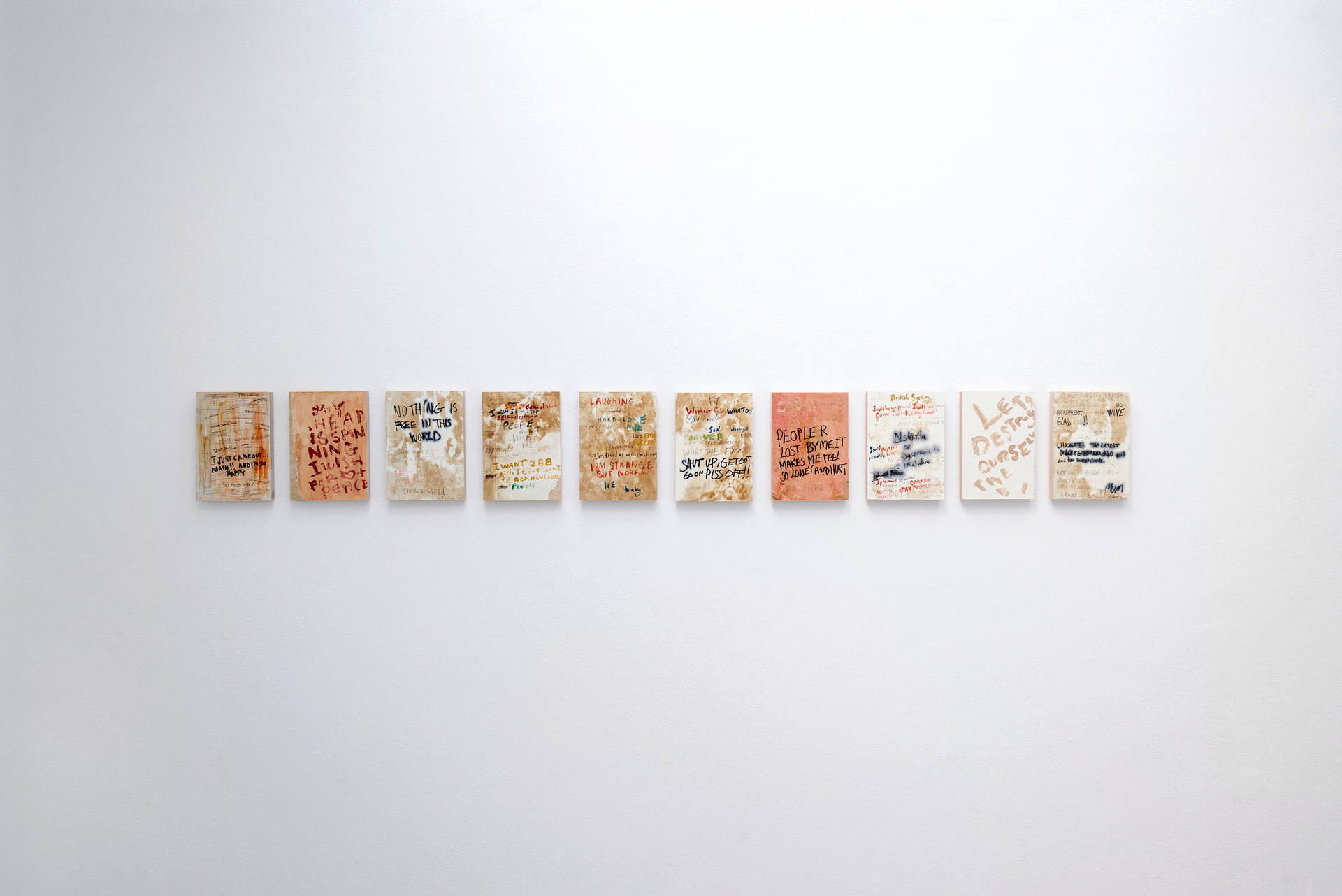 'Its hard to Love a woman Like Me' , (Text-based works), 2013-15 2022, Nicola Frimpong  watercolour, ink, mounted on plywood 10 x (21cm x 29 cm)