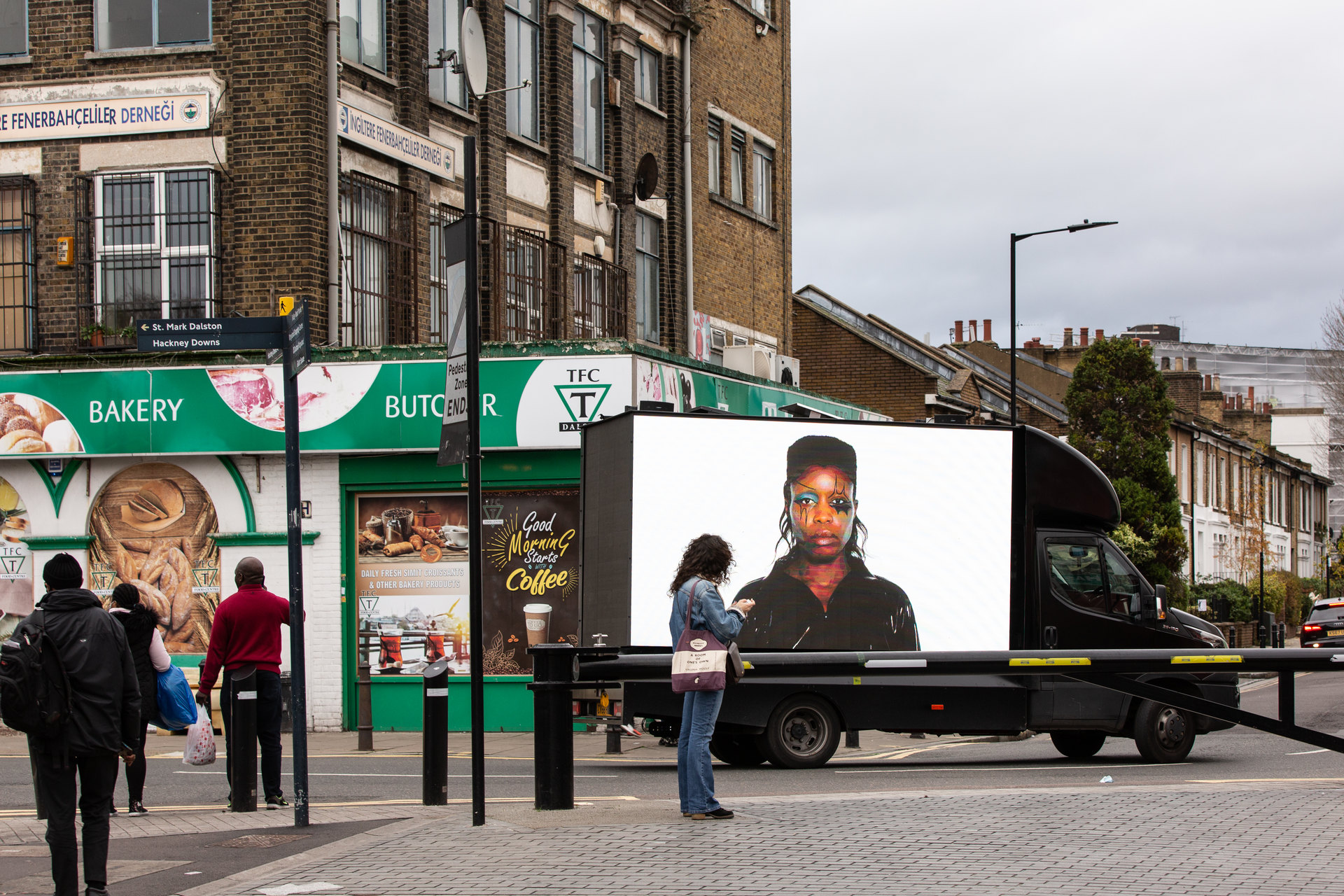 Nevermind (Screen Test 1), 2020, TFC Dalston Supermarket, Ridley Road, London, E8 2NH