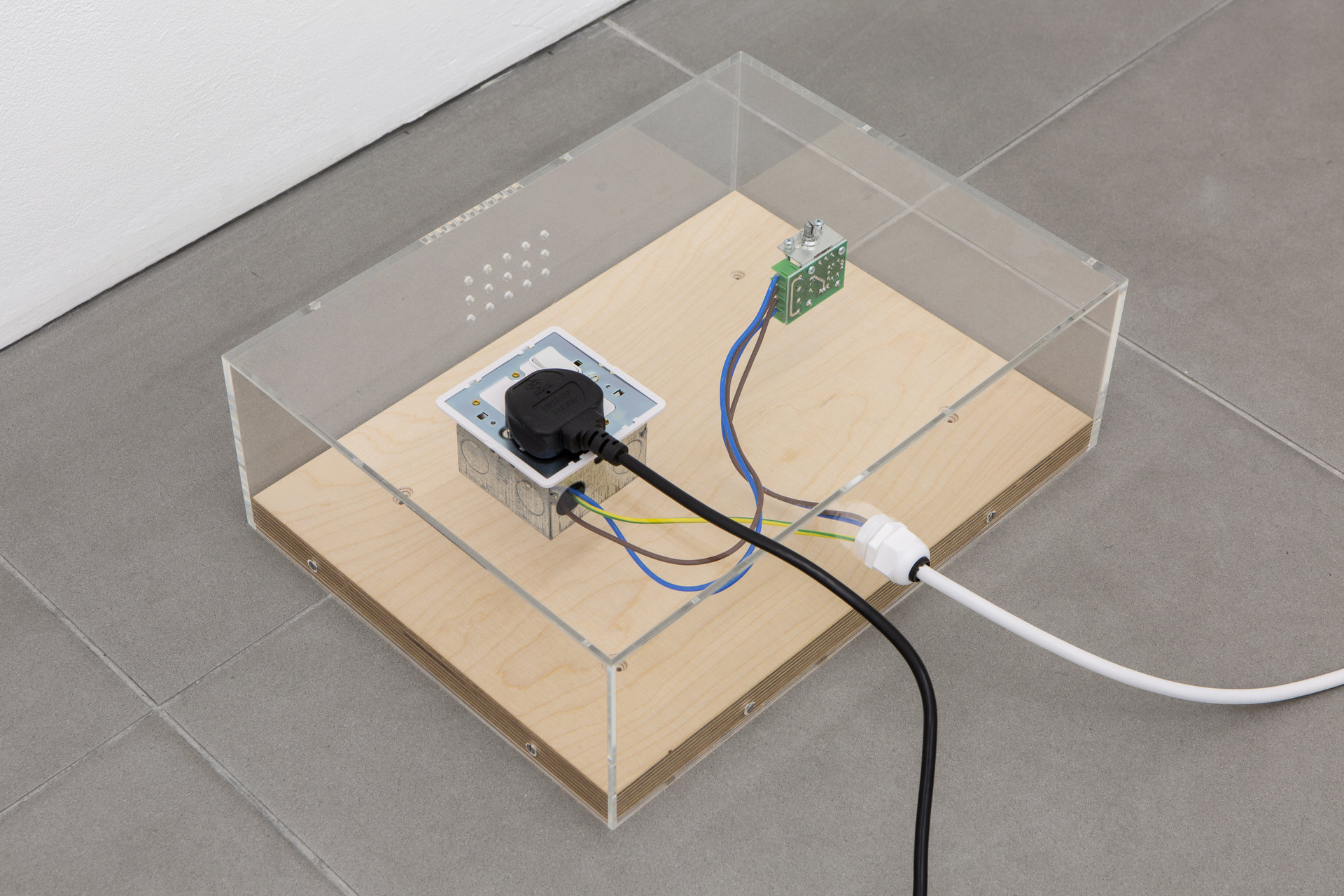Patricia L. Boyd, 'Treatment', 2019, Fan, socket, motor speed control, electrical cable, cable gland, acrylic, plywood, fixings, Cell Project Space