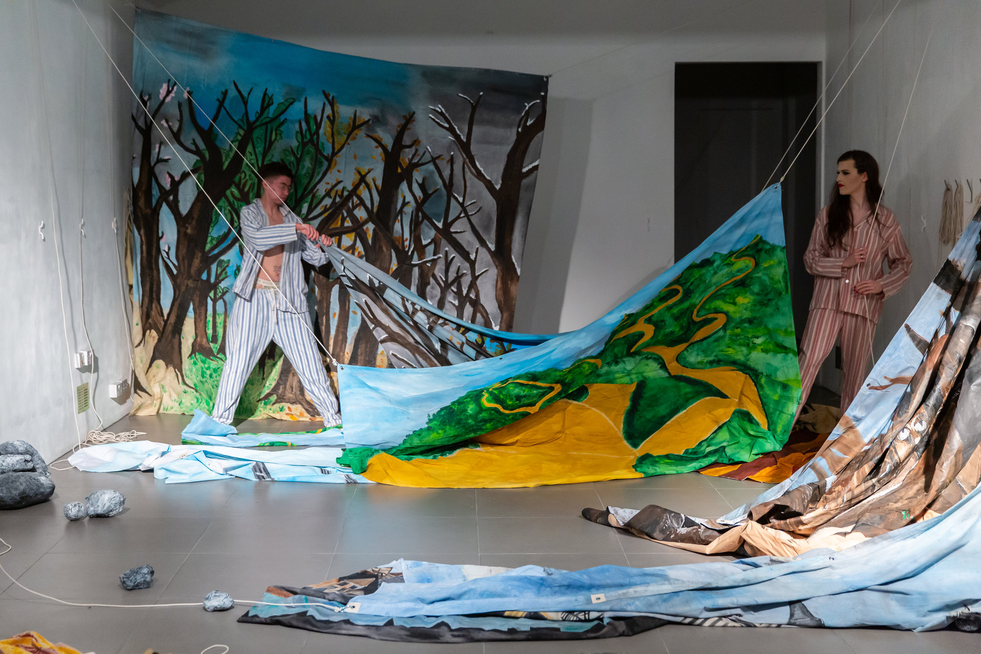 Alex Margo Arden and Caspar Heinemann, THE FARMYARD IS NOT A VIOLENT PLACE AND I LOOK EXACTLY LIKE JUDY GARLAND, 2019, Performance, Cell Project Space  Alex Margo Arden and Caspar Heinemann, THE FARMYARD IS NOT A VIOLENT PLACE AND I LOOK EXACTLY LIKE JUDY GARLAND, 2019, Performance, Cell Project Space