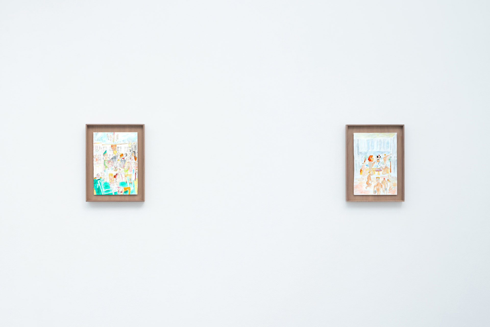'The Beggars Opera', 2012, 'Untitled', 2012, Nicola Frimpong  watercolour, ink, (21cm x 29cm) on walnut timber tray, (28cm x 36cm x 4cm)