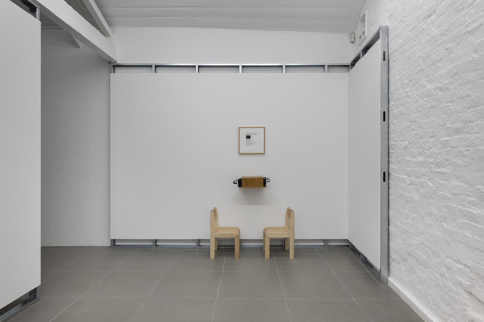 Jeff Preiss, Temple, 2006, dimensions variable, Marshall monitors, plywood, mirrors, framed flyer (exhibition copy), kindergarten chairs, Orchard Documents, Cell Project Space, 2026