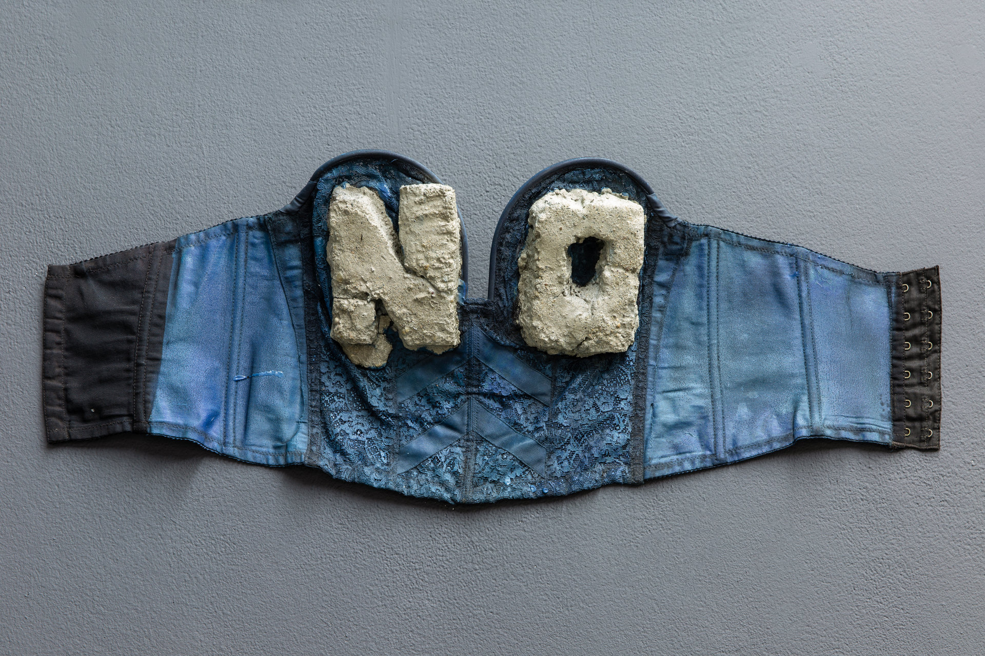 Boris Lurie, 'NO Bra (NOs cast in cement)', c. 1972–1974, Bra with concrete, 37 x 79 x 6cm, Shit and Doom - NO!art, 2019, Cell Project Space 