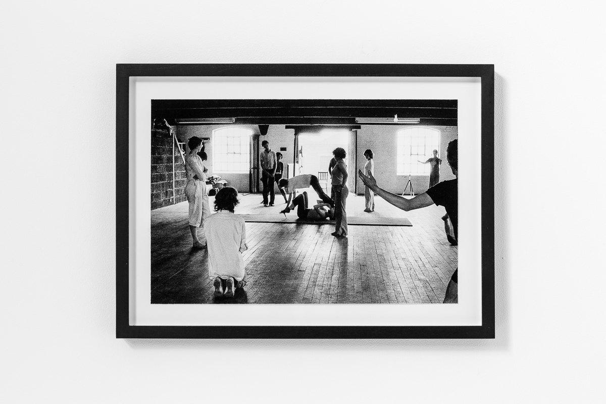Workshop at X6 Dance Space, 1976, Framed c-print, photograph by Geoff White, 35.5cm x 26cm, X6 Dance Space (1976-80): Liberation Notes, 2020, Cell Project Space
