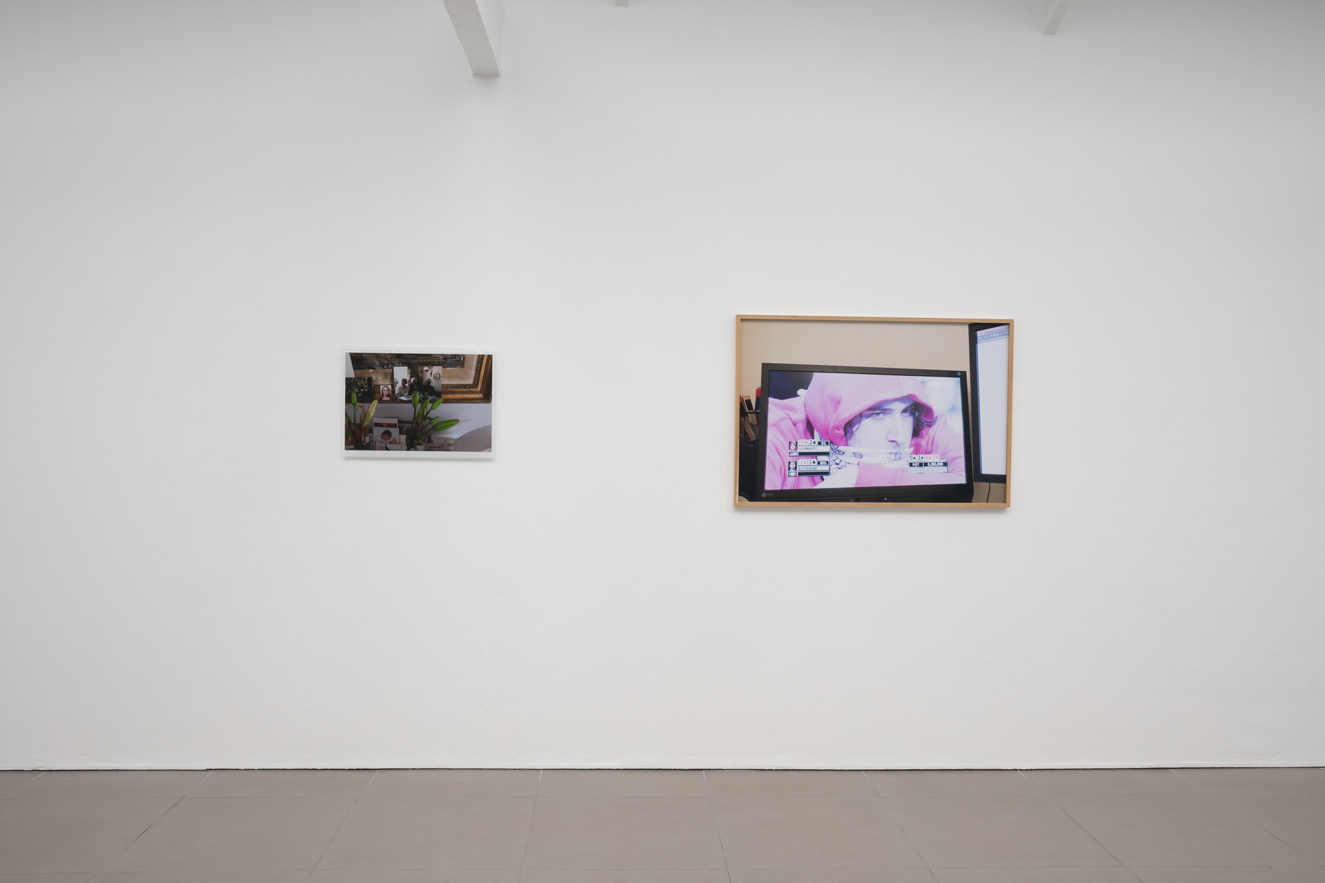 Exhibition view, Niklas Taleb, Solo Yolo, Cell Project Space, 2023  (From Left: The Personal Life, 2021; Boy at Risk I, 2021)