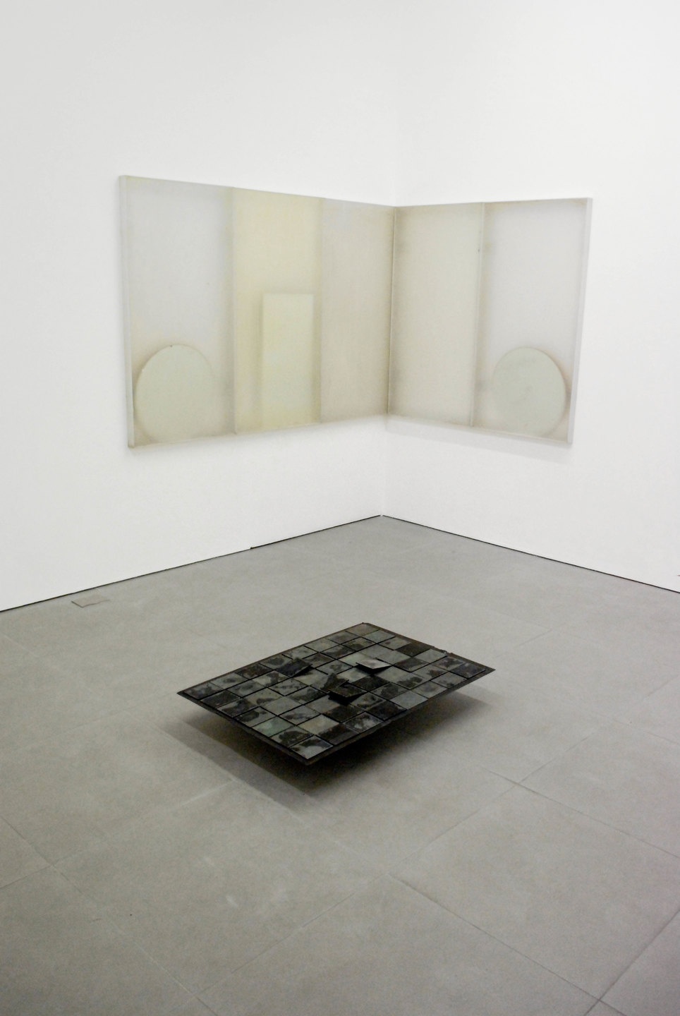 Adam Thompson, 'Untitled (Components & Variables)’, 2010, Light deflector panels, mirrors, photographic plates, rubber sheet, Cell Project Space