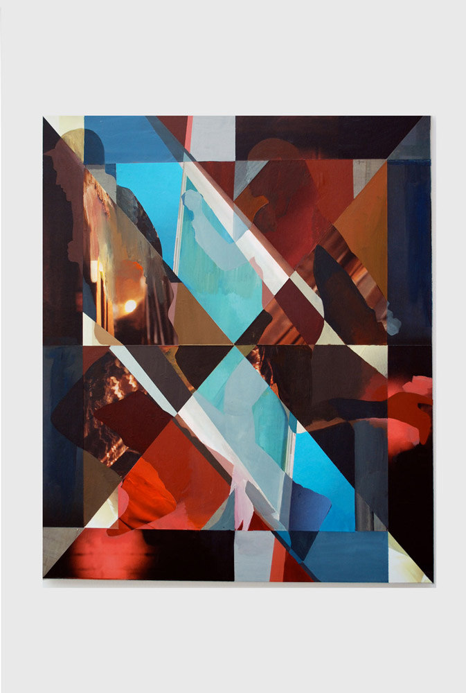 Andrew Child 'Double Rider', 2008, acrylic and collage on canvas, 50 x 60 cm