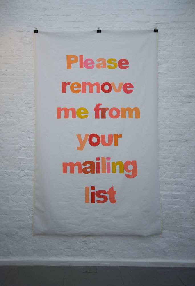 Annika Ström 'Please remove me from your mailing list/red', 2008, acrylic on canvas