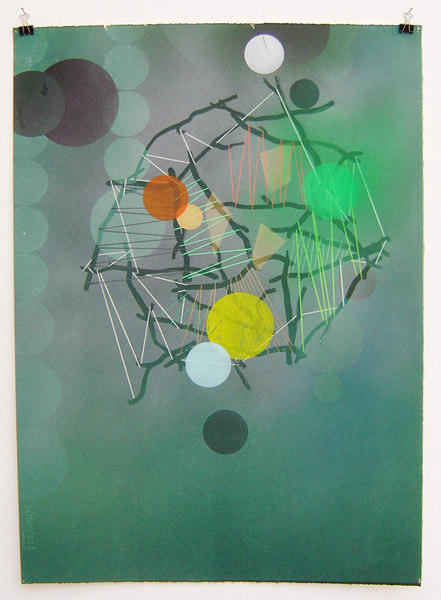 Bob Matthews 'Drawing for Cradle (7)', 2007, lithograph, acrylic, and pencil on paper
