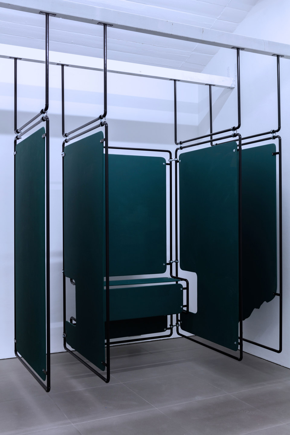 Dan Walwin, Winds 4, 2015 Mild steel powder coated, MDF, Cell Project Space
