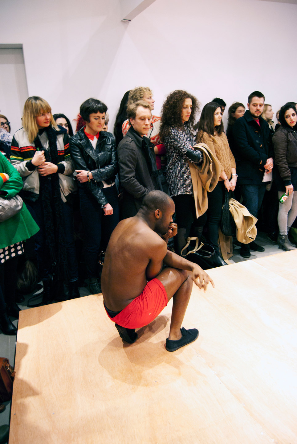 Eddie Peake, detail element of 'DEM', performance, 2012, Cell Project Space, photography Adham Faramawy