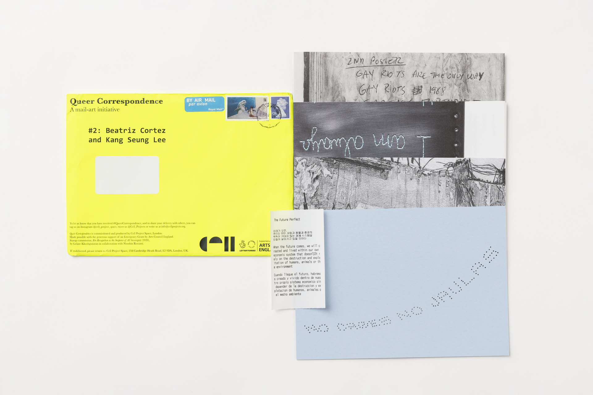 Beatriz Cortez & Kang Seung Lee, Queer Correspondence, 2020, Cell Project Space. Image submitted by Gallery Hyundia/Jaeseok Kim, from Seoul, Korea.
