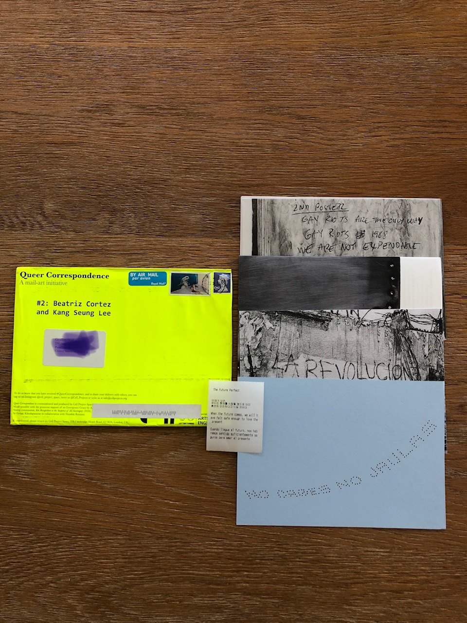 Beatriz Cortez & Kang Seung Lee, Queer Correspondence, 2020, Cell Project Space. Image submitted by Kang Seung Lee from Los Angeles, USA.