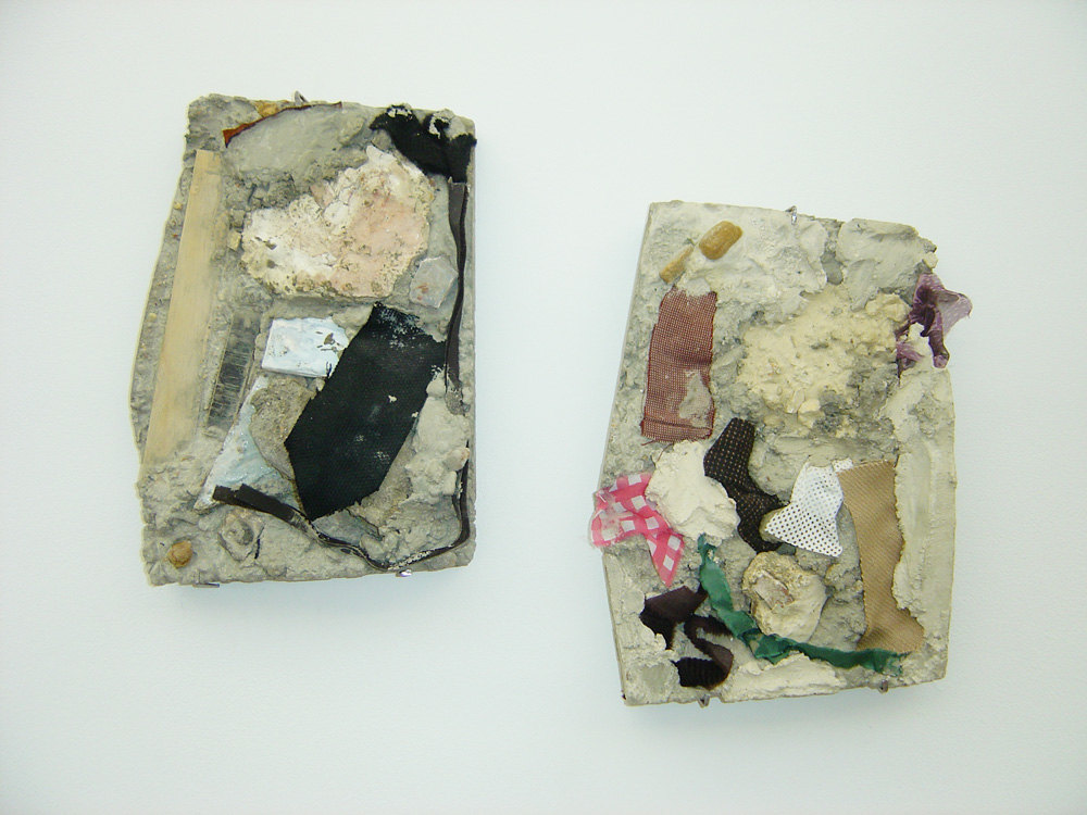 Karin Ruggaber 'Relief #12', 2006, concrete, plaster, wood, silk, felt, tweed