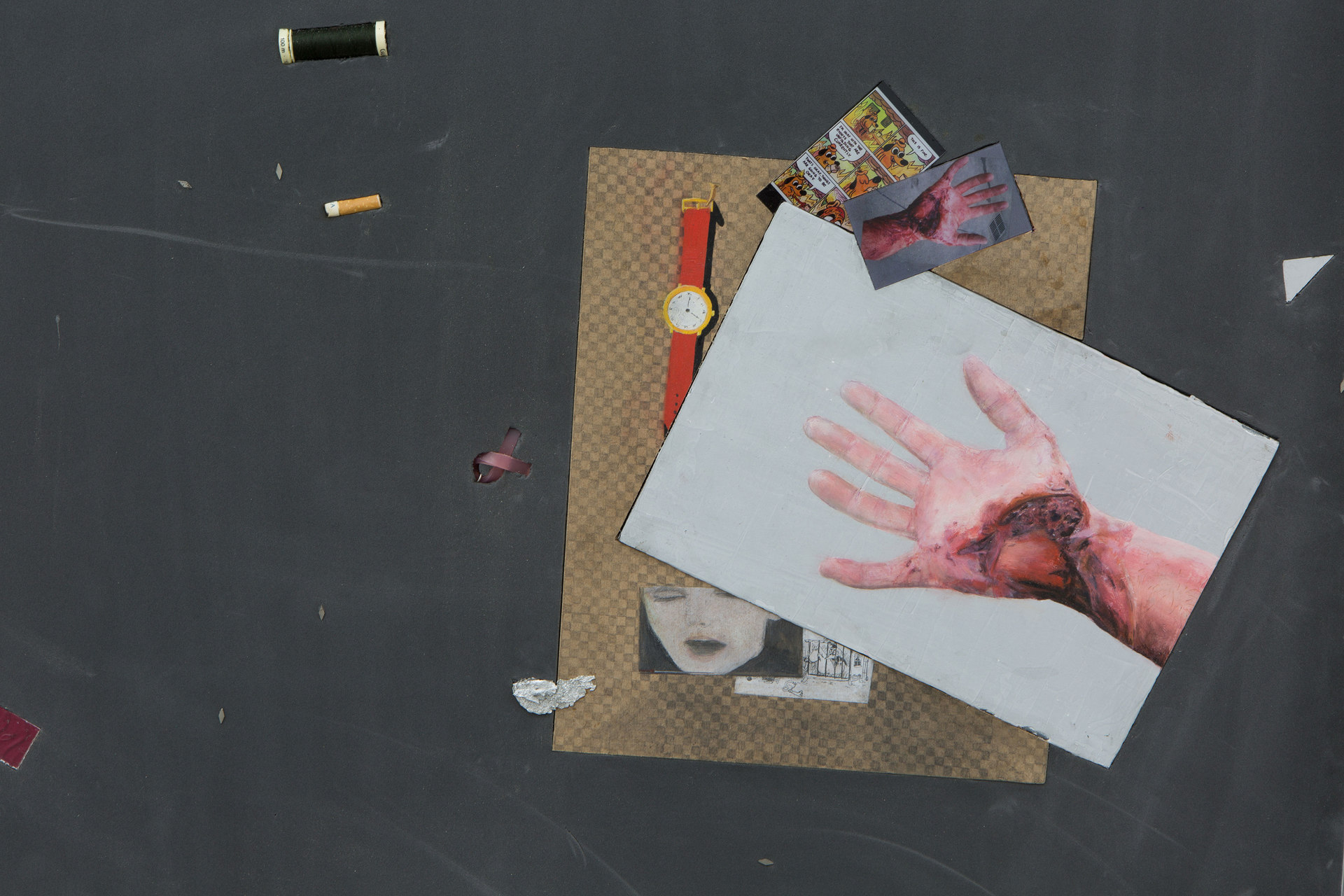 Kate Mackeson & Henrik Potter, ‘landlords are not currently collecting rent in self-love’, Henrik Potter, Mourning Bell, 2016 Detail, Cell Project Space