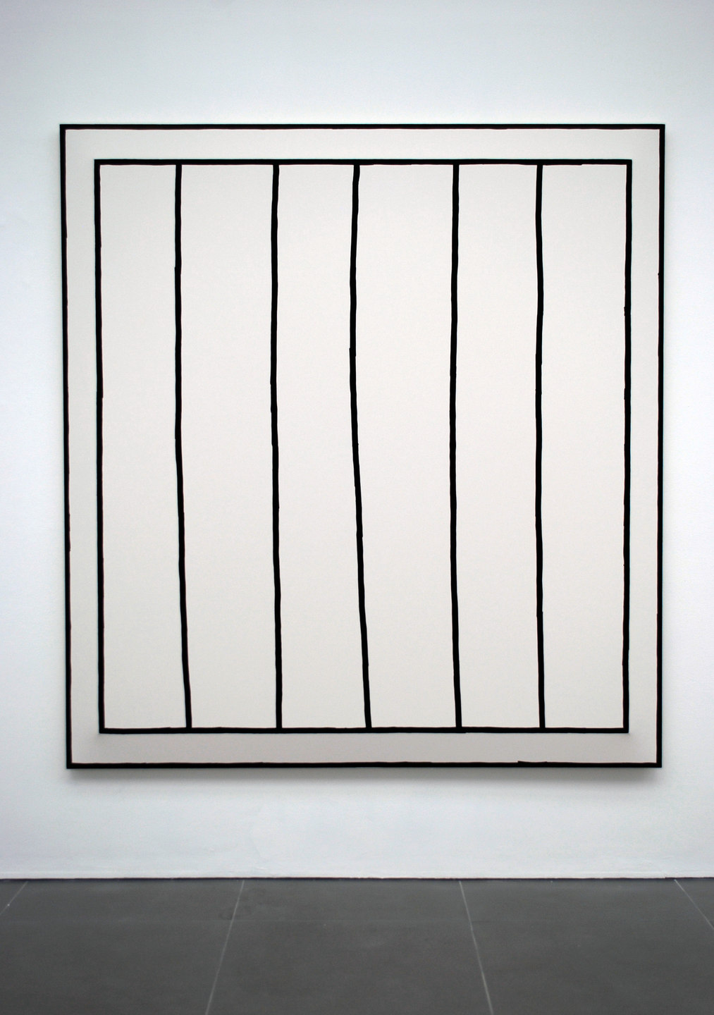 'ACCORDION', Oliver Perkins, 2011, Oil and Ink on Calico over doubled stretcher, 177X165cm outside stretcher/155X145cm inside stretcher, Cell Project Space