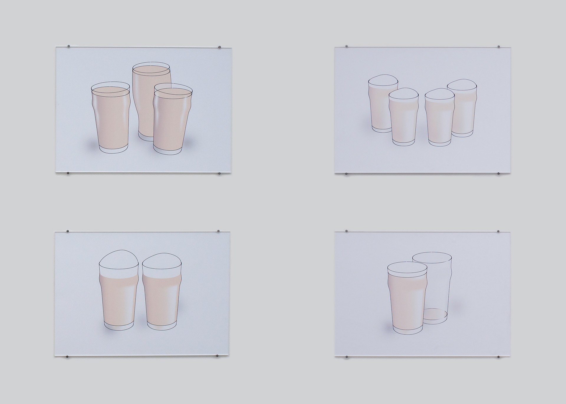 Rachel Reupke, Nonic, 2013, inkjet on paper, acrylic perspex, card, mountboard, nails, w. 779 cm x w. 73.8 cm