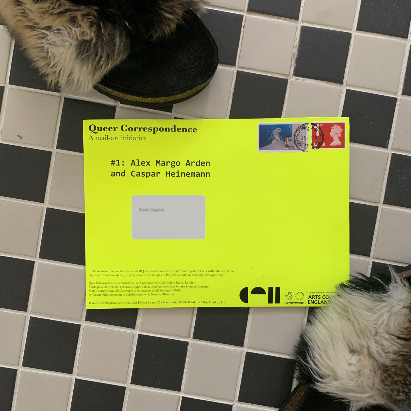 Alex Margo Arden & Caspar Heinemann, Queer Correspondence #1, 2020, Cell Project Space