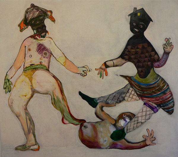Ryan Mosley, George And The Dragon, 2007, Oil on linen, 160 x 180 cm, Cell Project Space