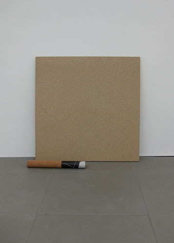 Stefano Calligaro, Untitled Roll 2009, Chip board, cork, Viynl, magazine page, (h.84cm x w. 87cm x 29cm)