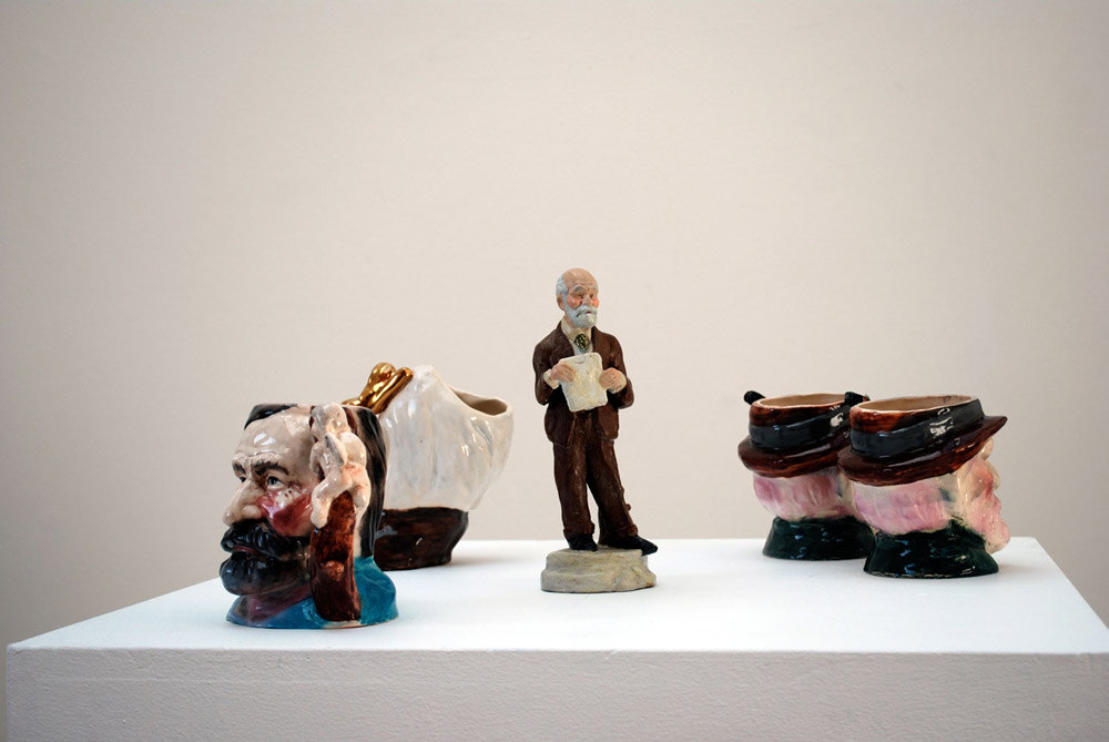 Sam Plagerson 'Smoking is indispensable if one has nothing to kiss', 2007, ceramic and mixed media, size varaible