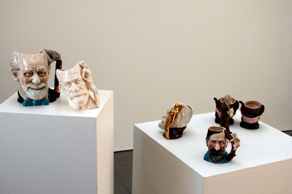 Sam Plagerson 'Smoking is indispensable if one has nothing to kiss', 2007, ceramic and mixed media, size varaible