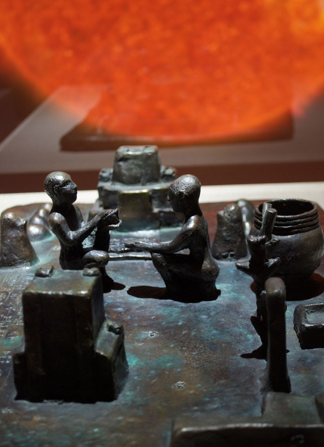 Mark Aerial Waller, Detail of 'Reconstruction of a 12th century BC Elamite antiquity, Sit Shamsi', 2012, bronze,(w. 53 cm x h. 12 cm x d. 35 cm) Cell Project Space