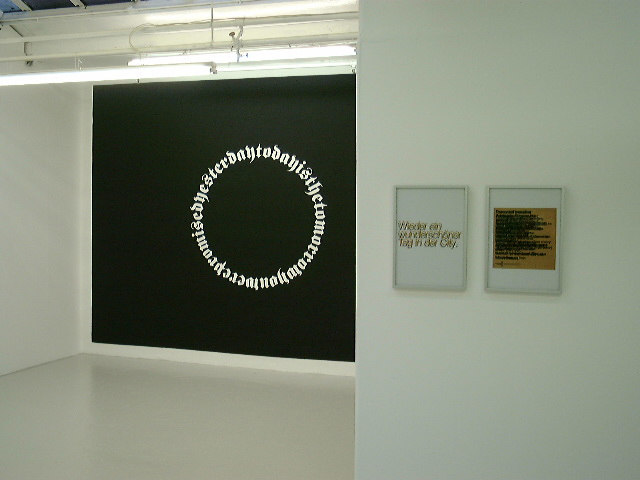 Paul O'Neil & Liam Gillick, typofgravey, Cell Project Space, 2003