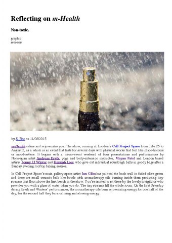 Reflecting on m-Health Page 1