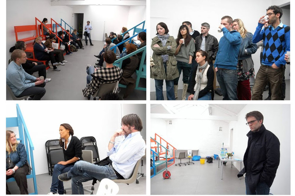  images by Sabine Hagmann & Johannes Maier; The first day of ARTSCHOOL/UK with introductions by John Reardon, Sabine Hagmann,  Johannes Maier, and Milika Muritu.