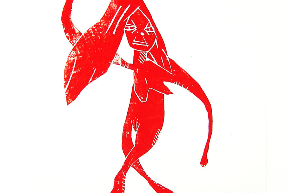 Cedar Lewisohn ‘The Stripper’ 2008 Cedar Lewisohn ‘The Stripper’ 2008 Acrylic Ink on Paper Wood Block Print (l.152cm x w.122cm), Wild Shapes, Cell Project Space