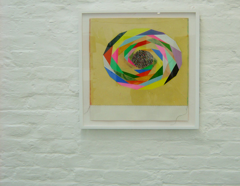 Chris Duncan 'Oh Dear, the Never Ending Spiral of Human Consumption (Myself Included)', 2007, thread, wood putty, paint, gouache, marker, graphite, colored pencil on paper, 20 x 15 in, courtesy of the Shariat Collection Chris Duncan 'Oh Dear, the Never Ending Spiral of Human Consumption (Myself Included)', 2007, thread, wood putty, paint, gouache, marker, graphite, colored pencil on paper, 20 x 15 in, courtesy of the Shariat Collection