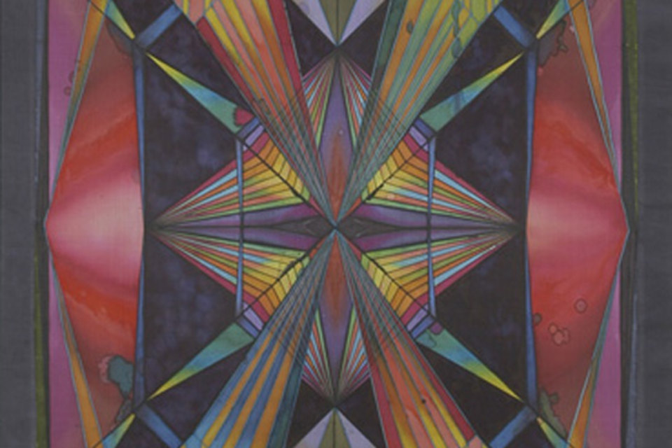 Dani Jakob 'Futurismo', 2006, silkcolour on silk on cotton