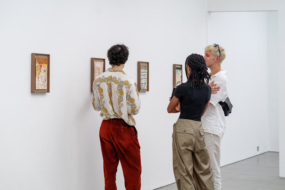 Nicola Frimpong, 'Ding-Dong; Frimpong!' Opening, Cell Project Space, 2022. Image: Anne Tetzlaff