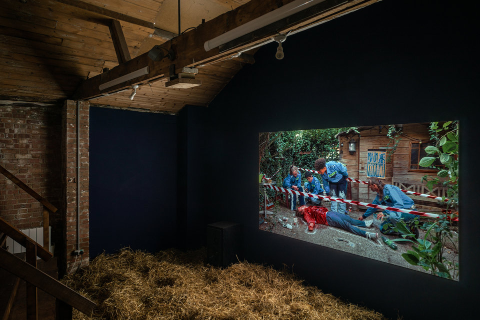 Josefin Arnell, Beast and Feast, Installation View, 2023, HD video, 25:10, single-channel video installation