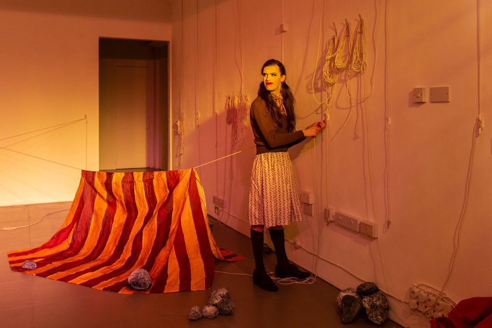 Alex Margo Arden and Caspar Heinemann, THE FARMYARD IS NOT A VIOLENT PLACE AND I LOOK EXACTLY LIKE JUDY GARLAND, 2019, Performance, Cell Project Space 