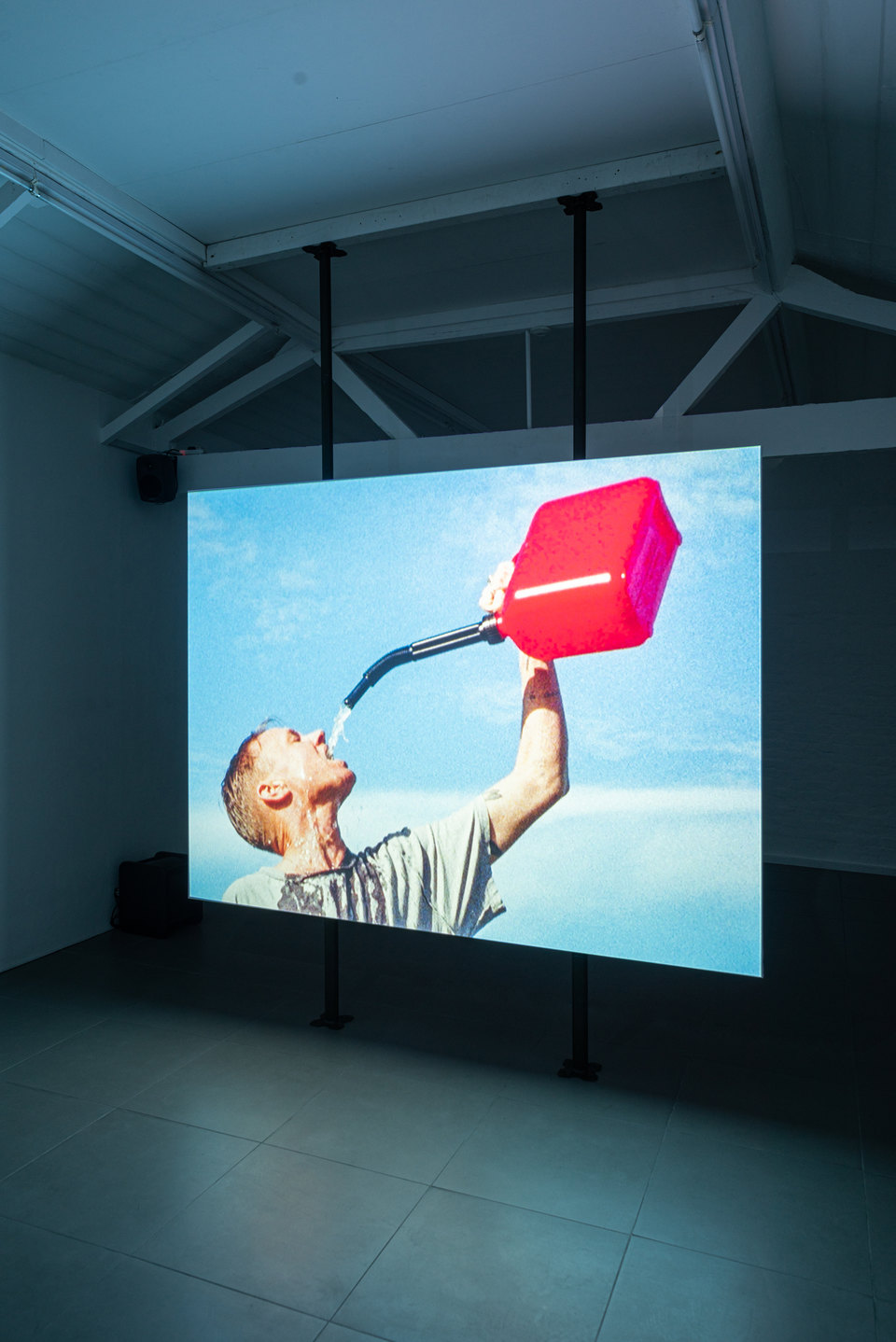 Max Göran, Dieseline Dreams, Installation View, 2023, 16mm transferred to digital video, 16:57, single-channel video installation