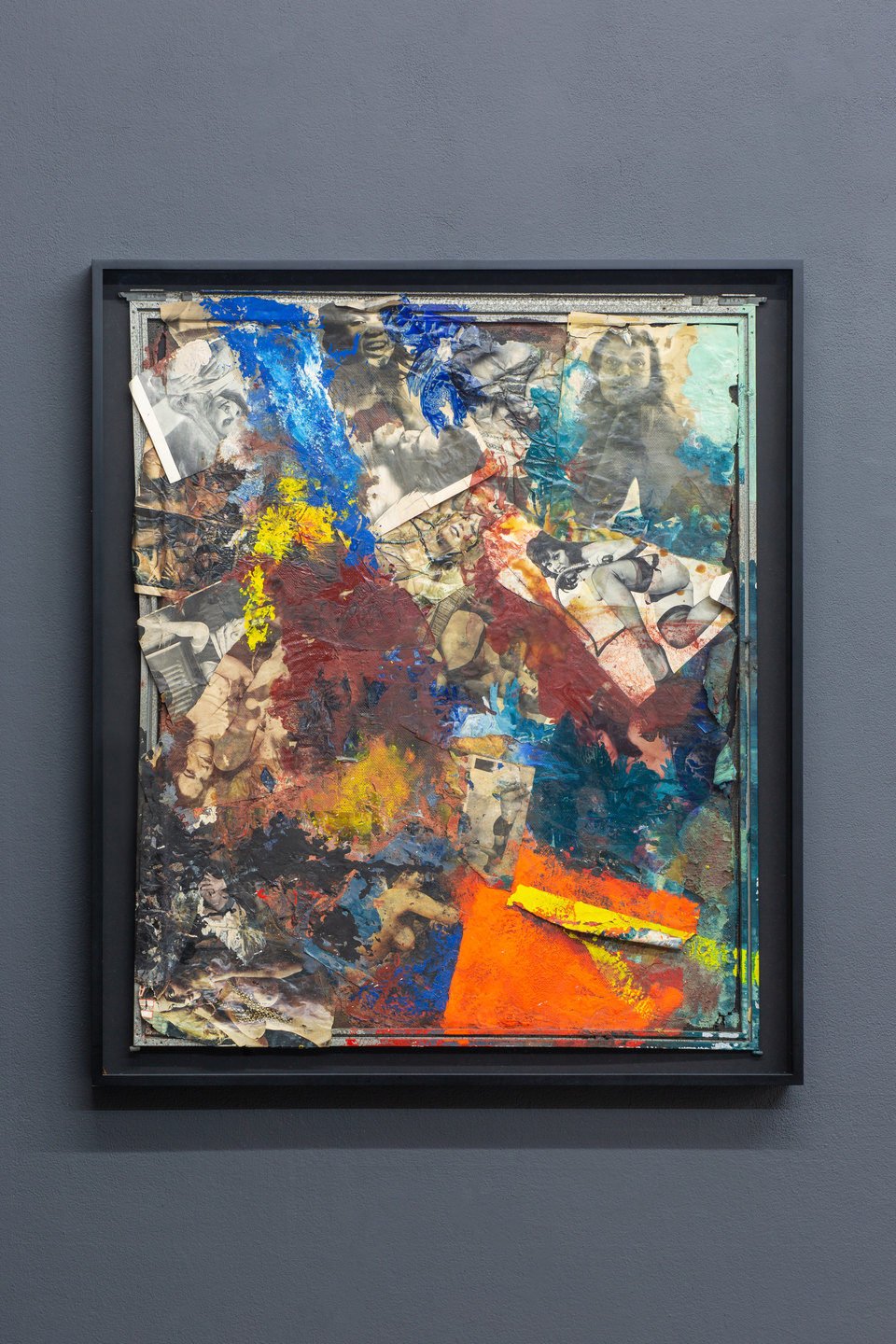 Boris Lurie, 'Untitled (Torn Pinups)', c. 1963, Shit and Doom - NO!art, 2019 Boris Lurie, 'Untitled (Torn Pinups)', c. 1963, Acrylic paint and paper collage on window screen, 90 x 65cm, Shit and Doom - NO!art, 2019, Cell Project Space