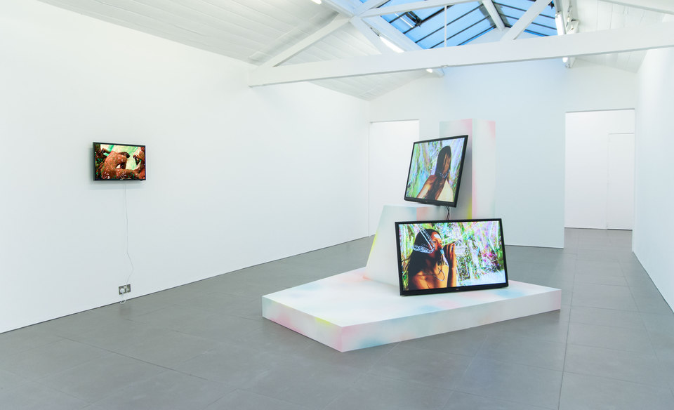 Adham Faramawy, HYDRA, Cell Project Space, 2014, left:Full Body Facial, 2014, video, duration: 5 minutes, 18 seconds