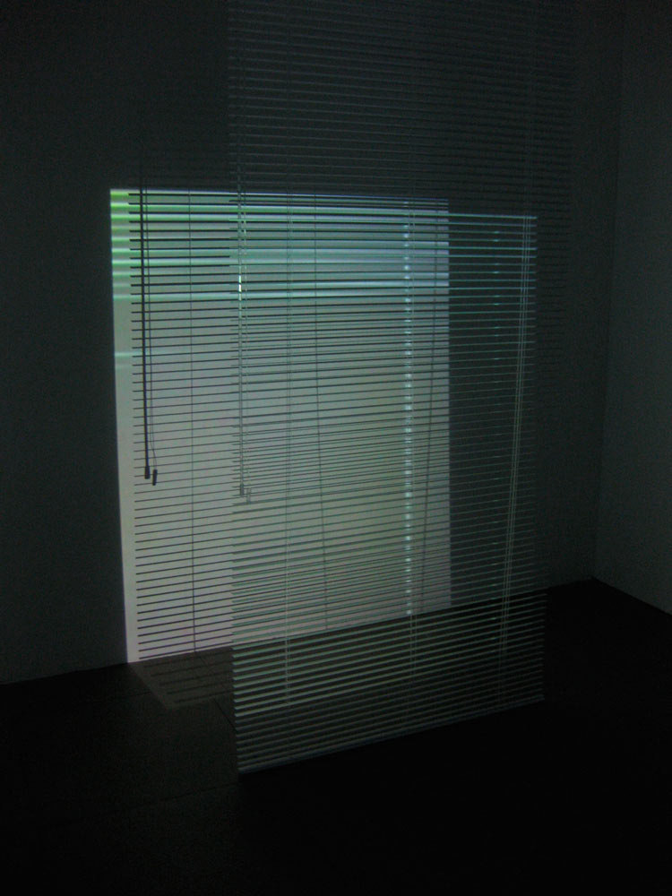 Kim Coleman & Jenny Hogarth 'Connect, (Venetian Blinds)', 2008, looped digital film on dvd, blind