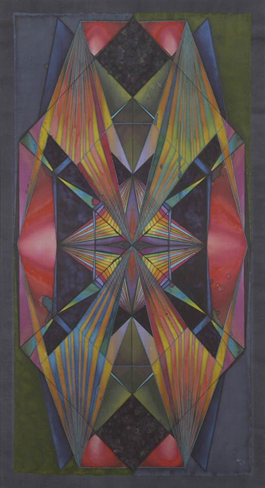 Dani Jakob 'Futurismo', 2006, silkcolour on silk on cotton