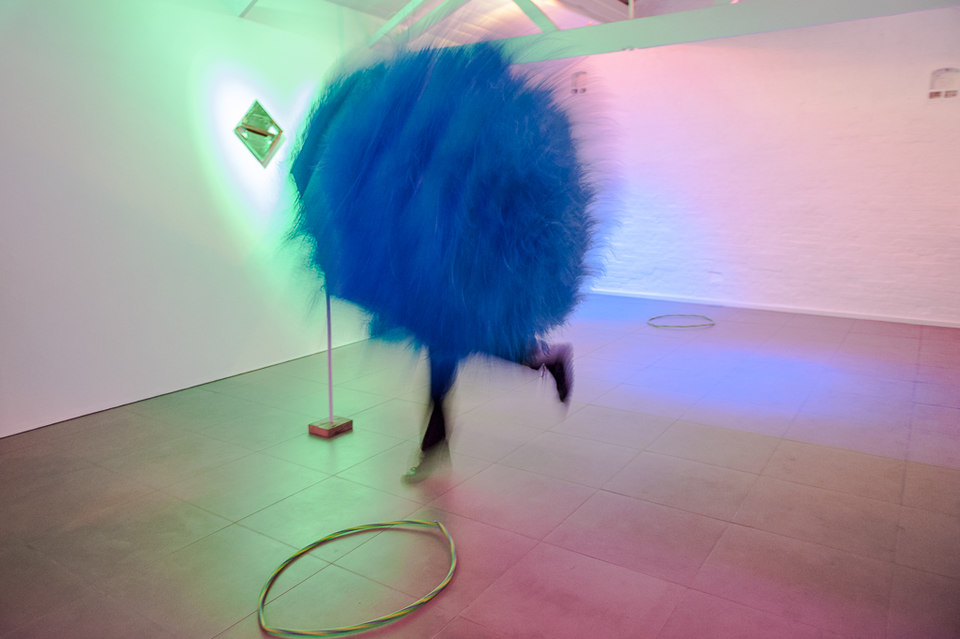 Jessica Warboys, Thunderclap, 2013, Performance at Cell Project Space, photography Damian Jaques